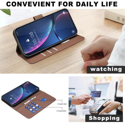 Geometric Pattern RFID Leather Phone Case, For Realme C55