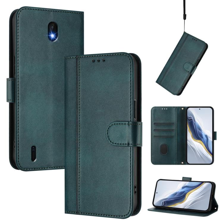 Line Splicing Buckle Retro Leather Phone Case, For Nokia C01 Plus / C1 2nd Edition, For Nokia XR20, For Nokia C10 / C20, For Nokia X20 / X10, For Nokia 6.3 / G20 / G10