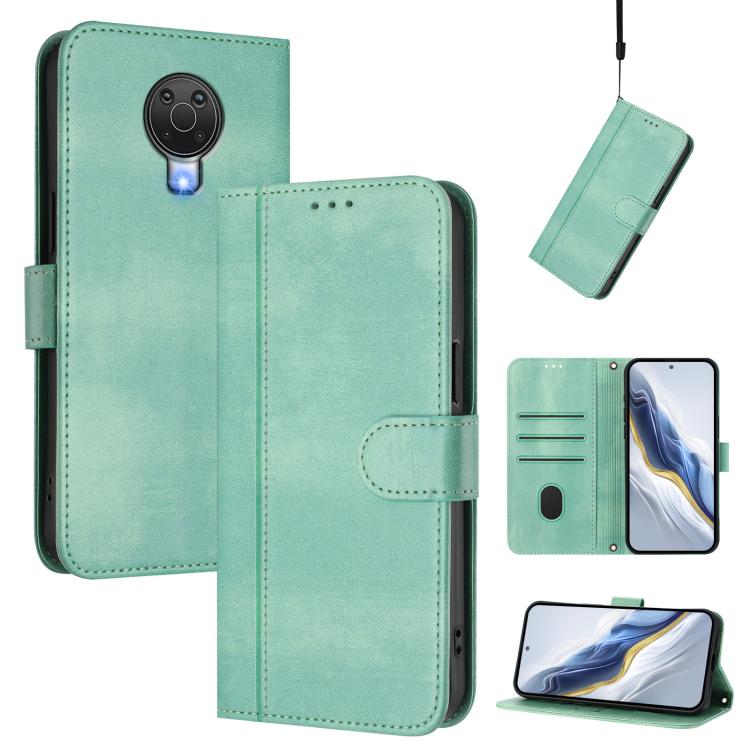 Line Splicing Buckle Retro Leather Phone Case, For Nokia C01 Plus / C1 2nd Edition, For Nokia XR20, For Nokia C10 / C20, For Nokia X20 / X10, For Nokia 6.3 / G20 / G10