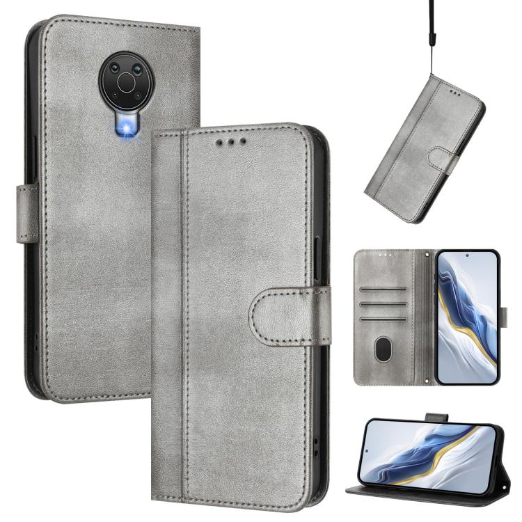 Line Splicing Buckle Retro Leather Phone Case, For Nokia C01 Plus / C1 2nd Edition, For Nokia XR20, For Nokia C10 / C20, For Nokia X20 / X10, For Nokia 6.3 / G20 / G10