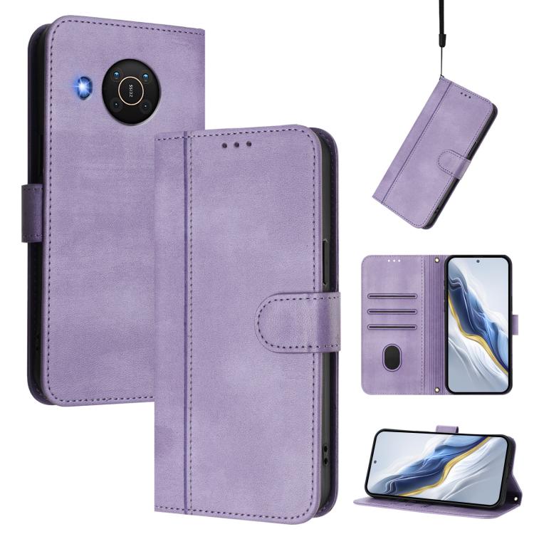 Line Splicing Buckle Retro Leather Phone Case, For Nokia C01 Plus / C1 2nd Edition, For Nokia XR20, For Nokia C10 / C20, For Nokia X20 / X10, For Nokia 6.3 / G20 / G10