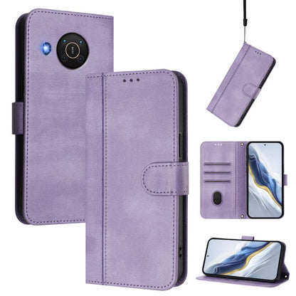 Line Splicing Buckle Retro Leather Phone Case, For Nokia C01 Plus / C1 2nd Edition, For Nokia XR20, For Nokia C10 / C20, For Nokia X20 / X10, For Nokia 6.3 / G20 / G10