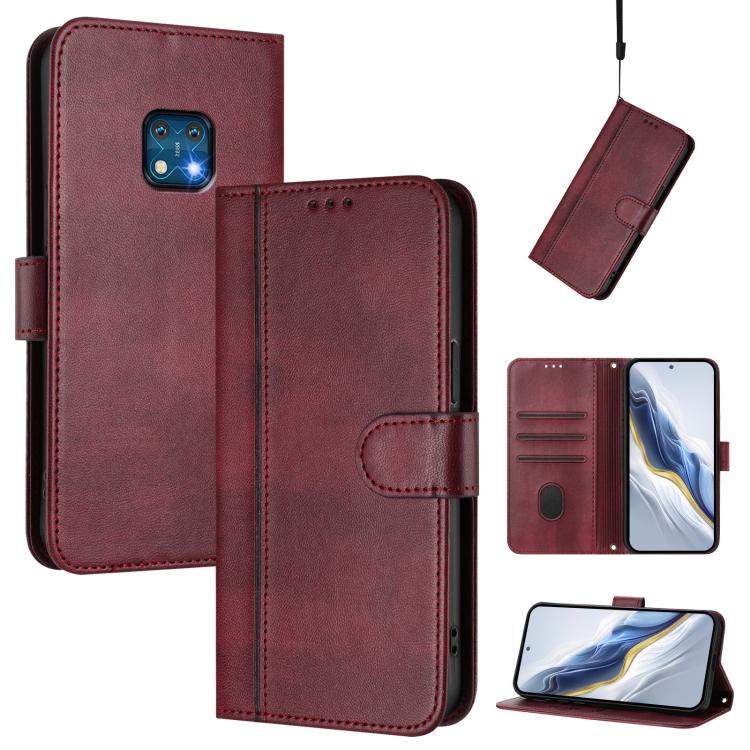 Line Splicing Buckle Retro Leather Phone Case, For Nokia C01 Plus / C1 2nd Edition, For Nokia XR20, For Nokia C10 / C20, For Nokia X20 / X10, For Nokia 6.3 / G20 / G10
