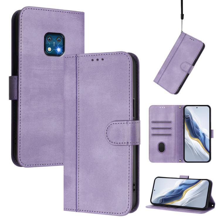 Line Splicing Buckle Retro Leather Phone Case, For Nokia C01 Plus / C1 2nd Edition, For Nokia XR20, For Nokia C10 / C20, For Nokia X20 / X10, For Nokia 6.3 / G20 / G10