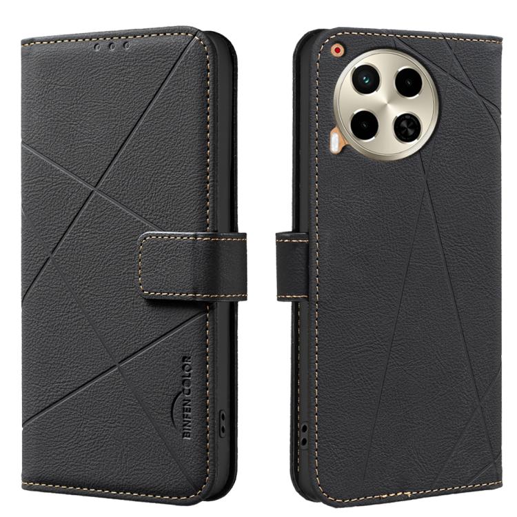 Geometric Pattern RFID Leather Phone Case, For Tecno Spark 30 4G, For Tecno Pova 6 / Pova 6 Pro 5G, For Tecno Camon 30 4G / 30 5G, For Tecno Spark 20 Pro+, For Tecno Spark 20 Pro, For Tecno Spark GO 2024 / 20C / Pop 8, For Tecno Spark 20