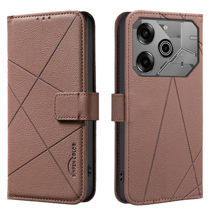 Geometric Pattern RFID Leather Phone Case, For Tecno Spark 30 4G, For Tecno Pova 6 / Pova 6 Pro 5G, For Tecno Camon 30 4G / 30 5G, For Tecno Spark 20 Pro+, For Tecno Spark 20 Pro, For Tecno Spark GO 2024 / 20C / Pop 8, For Tecno Spark 20