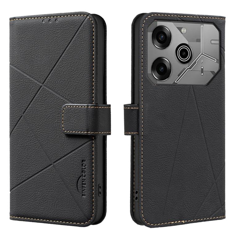 Geometric Pattern RFID Leather Phone Case, For Tecno Spark 30 4G, For Tecno Pova 6 / Pova 6 Pro 5G, For Tecno Camon 30 4G / 30 5G, For Tecno Spark 20 Pro+, For Tecno Spark 20 Pro, For Tecno Spark GO 2024 / 20C / Pop 8, For Tecno Spark 20