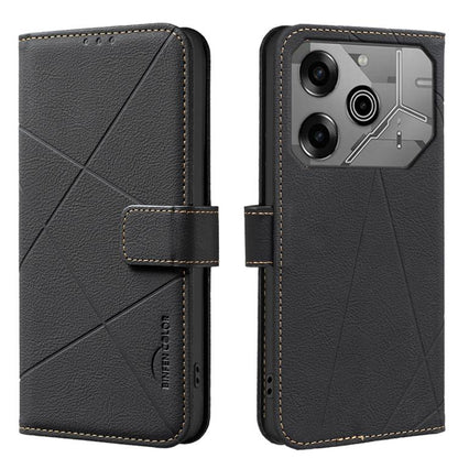 Geometric Pattern RFID Leather Phone Case, For Tecno Spark 30 4G, For Tecno Pova 6 / Pova 6 Pro 5G, For Tecno Camon 30 4G / 30 5G, For Tecno Spark 20 Pro+, For Tecno Spark 20 Pro, For Tecno Spark GO 2024 / 20C / Pop 8, For Tecno Spark 20