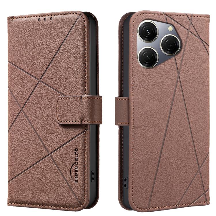 Geometric Pattern RFID Leather Phone Case, For Tecno Spark 30 4G, For Tecno Pova 6 / Pova 6 Pro 5G, For Tecno Camon 30 4G / 30 5G, For Tecno Spark 20 Pro+, For Tecno Spark 20 Pro, For Tecno Spark GO 2024 / 20C / Pop 8, For Tecno Spark 20
