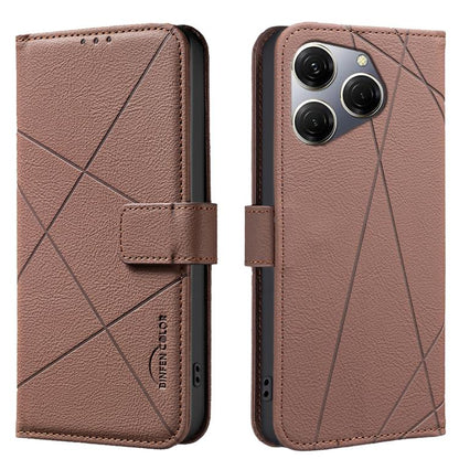 Geometric Pattern RFID Leather Phone Case, For Tecno Spark 30 4G, For Tecno Pova 6 / Pova 6 Pro 5G, For Tecno Camon 30 4G / 30 5G, For Tecno Spark 20 Pro+, For Tecno Spark 20 Pro, For Tecno Spark GO 2024 / 20C / Pop 8, For Tecno Spark 20