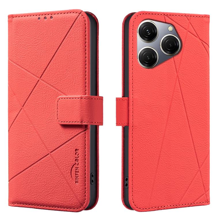 Geometric Pattern RFID Leather Phone Case, For Tecno Spark 30 4G, For Tecno Pova 6 / Pova 6 Pro 5G, For Tecno Camon 30 4G / 30 5G, For Tecno Spark 20 Pro+, For Tecno Spark 20 Pro, For Tecno Spark GO 2024 / 20C / Pop 8, For Tecno Spark 20
