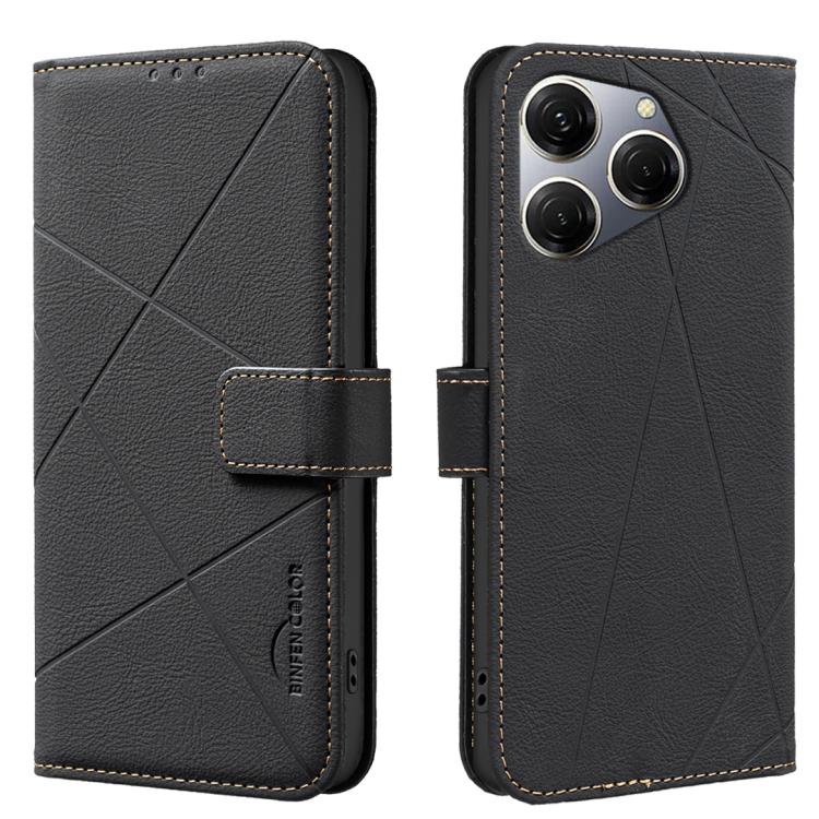 Geometric Pattern RFID Leather Phone Case, For Tecno Spark 30 4G, For Tecno Pova 6 / Pova 6 Pro 5G, For Tecno Camon 30 4G / 30 5G, For Tecno Spark 20 Pro+, For Tecno Spark 20 Pro, For Tecno Spark GO 2024 / 20C / Pop 8, For Tecno Spark 20
