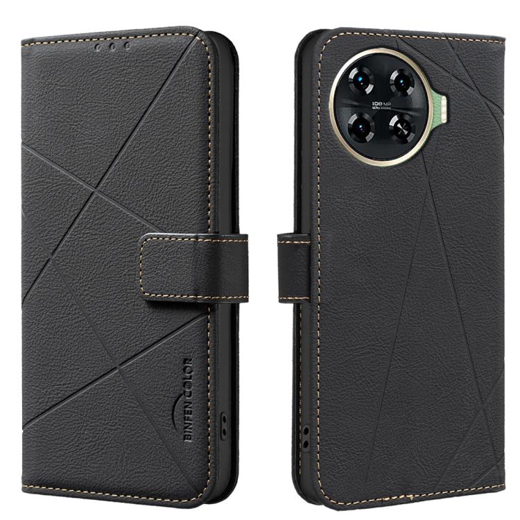 Geometric Pattern RFID Leather Phone Case, For Tecno Spark 30 4G, For Tecno Pova 6 / Pova 6 Pro 5G, For Tecno Camon 30 4G / 30 5G, For Tecno Spark 20 Pro+, For Tecno Spark 20 Pro, For Tecno Spark GO 2024 / 20C / Pop 8, For Tecno Spark 20