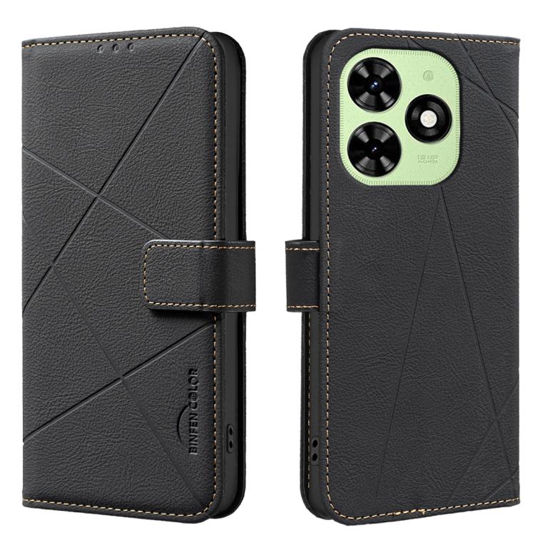 Geometric Pattern RFID Leather Phone Case, For Tecno Spark 30 4G, For Tecno Pova 6 / Pova 6 Pro 5G, For Tecno Camon 30 4G / 30 5G, For Tecno Spark 20 Pro+, For Tecno Spark 20 Pro, For Tecno Spark GO 2024 / 20C / Pop 8, For Tecno Spark 20