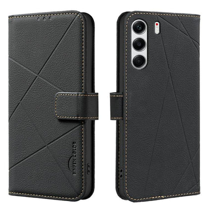 Geometric Pattern RFID Leather Phone Case, For Tecno Pova 8 5G, For Tecno Spark 50 5G, For Tecno Pova Curve 2 5G, For Tecno Spark 50 4G, For Tecno Camon 50 Pro 4G, For Tecno Camon 50 4G, For Tecno Spark Go 3, For Tecno Pova 7 Pro 5G                    ...