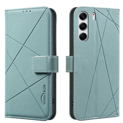 Geometric Pattern RFID Leather Phone Case, For Tecno Pova 8 5G, For Tecno Spark 50 5G, For Tecno Pova Curve 2 5G, For Tecno Spark 50 4G, For Tecno Camon 50 Pro 4G, For Tecno Camon 50 4G, For Tecno Spark Go 3, For Tecno Pova 7 Pro 5G                    ...