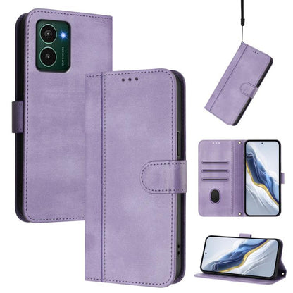 Line Splicing Buckle Retro Leather Phone Case, For HMD Fuison, For HMD Skyline, For HMD Pulse Pro / Pulse / Pulse+