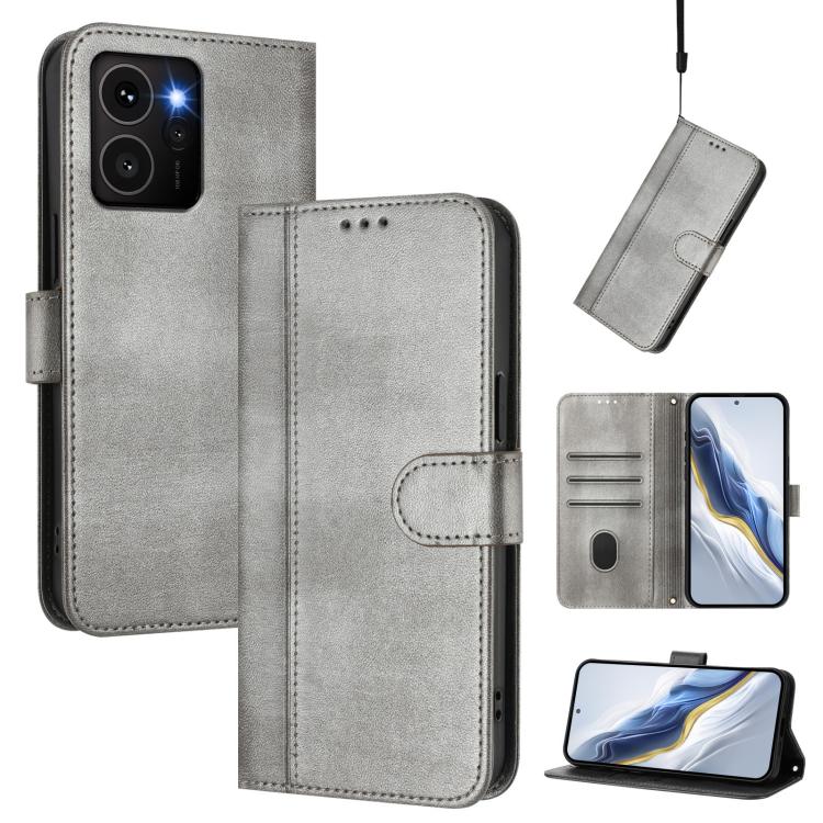 Line Splicing Buckle Retro Leather Phone Case, For HMD Fuison, For HMD Skyline, For HMD Pulse Pro / Pulse / Pulse+