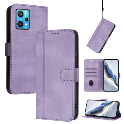 Line Splicing Buckle Retro Leather Phone Case, For Realme GT3 5G / GT Neo 5 240W, For Realme 10 Pro 5G, For Realme 10 Pro+ 5G, For Realme 10 4G Global, For Realme C30 4G / C30s / Narzo 50i Prime, For Realme GT Neo 3T, For Realme 9 Pro+ 5G / 9 4G Global...