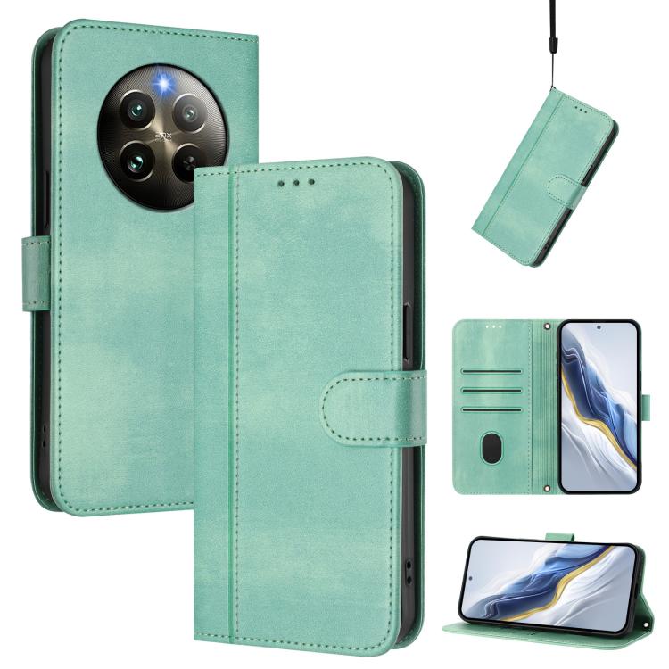 Line Splicing Buckle Retro Leather Phone Case, For Realme 14 Pro+ 5G, For Realme C75 4G / 14x 5G Global, For Realme GT 7 Pro / GT7 Pro Racing, For Realme C63 5G Global, For Realme 12 5G / 12x 5G / C65 5G Global, For Realme 13 4G / 12 4G / P1 5G Global ...