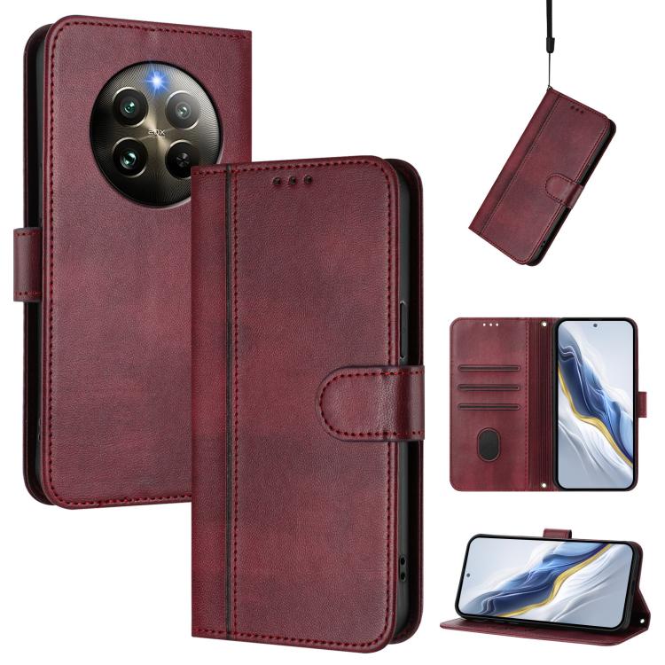 Line Splicing Buckle Retro Leather Phone Case, For Realme 14 Pro+ 5G, For Realme C75 4G / 14x 5G Global, For Realme GT 7 Pro / GT7 Pro Racing, For Realme C63 5G Global, For Realme 12 5G / 12x 5G / C65 5G Global, For Realme 13 4G / 12 4G / P1 5G Global ...