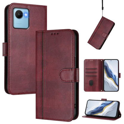 Line Splicing Buckle Retro Leather Phone Case, For Realme GT3 5G / GT Neo 5 240W, For Realme 10 Pro 5G, For Realme 10 Pro+ 5G, For Realme 10 4G Global, For Realme C30 4G / C30s / Narzo 50i Prime, For Realme GT Neo 3T, For Realme 9 Pro+ 5G / 9 4G Global...