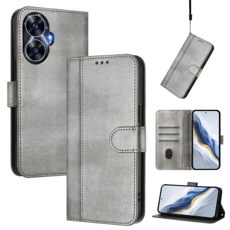 Line Splicing Buckle Retro Leather Phone Case, For Realme C67 4G / 12 Lite 4G Global, For Realme 12 Pro 5G / 12 Pro+ 5G Global, For Realme C53 4G Global / C51 4G, For Realme 11 5G Global / C67 5G India, For Realme 11 4G Global, For Realme GT5 240W / GT...