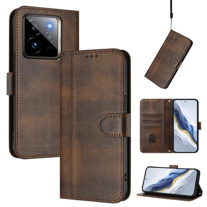 Line Splicing Buckle Retro Leather Phone Case, For Realme 14 Pro+ 5G, For Realme C75 4G / 14x 5G Global, For Realme GT 7 Pro / GT7 Pro Racing, For Realme C63 5G Global, For Realme 12 5G / 12x 5G / C65 5G Global, For Realme 13 4G / 12 4G / P1 5G Global ...