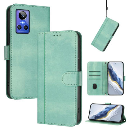 Line Splicing Buckle Retro Leather Phone Case, For Realme GT3 5G / GT Neo 5 240W, For Realme 10 Pro 5G, For Realme 10 Pro+ 5G, For Realme 10 4G Global, For Realme C30 4G / C30s / Narzo 50i Prime, For Realme GT Neo 3T, For Realme 9 Pro+ 5G / 9 4G Global...
