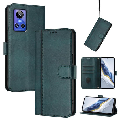Line Splicing Buckle Retro Leather Phone Case, For Realme GT3 5G / GT Neo 5 240W, For Realme 10 Pro 5G, For Realme 10 Pro+ 5G, For Realme 10 4G Global, For Realme C30 4G / C30s / Narzo 50i Prime, For Realme GT Neo 3T, For Realme 9 Pro+ 5G / 9 4G Global...