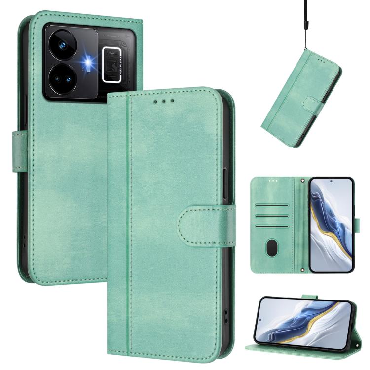 Line Splicing Buckle Retro Leather Phone Case, For Realme GT3 5G / GT Neo 5 240W, For Realme 10 Pro 5G, For Realme 10 Pro+ 5G, For Realme 10 4G Global, For Realme C30 4G / C30s / Narzo 50i Prime, For Realme GT Neo 3T, For Realme 9 Pro+ 5G / 9 4G Global...