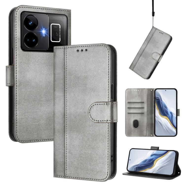 Line Splicing Buckle Retro Leather Phone Case, For Realme GT3 5G / GT Neo 5 240W, For Realme 10 Pro 5G, For Realme 10 Pro+ 5G, For Realme 10 4G Global, For Realme C30 4G / C30s / Narzo 50i Prime, For Realme GT Neo 3T, For Realme 9 Pro+ 5G / 9 4G Global...