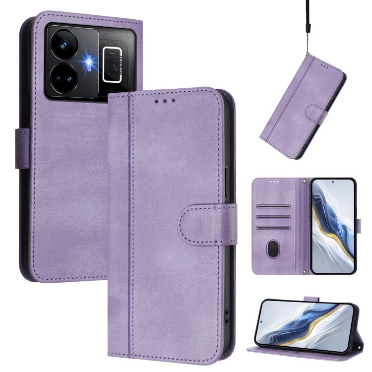Line Splicing Buckle Retro Leather Phone Case, For Realme GT3 5G / GT Neo 5 240W, For Realme 10 Pro 5G, For Realme 10 Pro+ 5G, For Realme 10 4G Global, For Realme C30 4G / C30s / Narzo 50i Prime, For Realme GT Neo 3T, For Realme 9 Pro+ 5G / 9 4G Global...