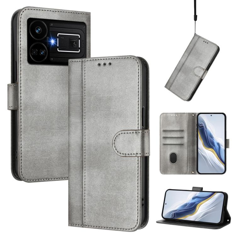 Line Splicing Buckle Retro Leather Phone Case, For Realme C67 4G / 12 Lite 4G Global, For Realme 12 Pro 5G / 12 Pro+ 5G Global, For Realme C53 4G Global / C51 4G, For Realme 11 5G Global / C67 5G India, For Realme 11 4G Global, For Realme GT5 240W / GT...