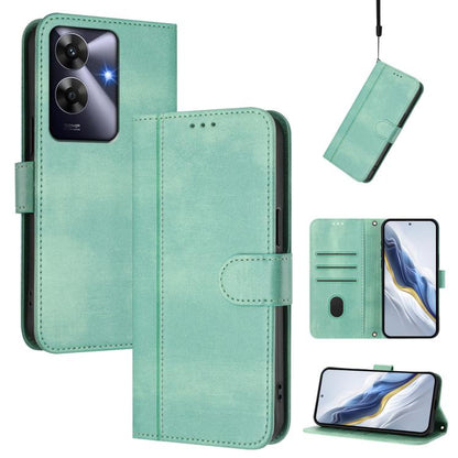 Line Splicing Buckle Retro Leather Phone Case, For Realme 14 Pro+ 5G, For Realme C75 4G / 14x 5G Global, For Realme GT 7 Pro / GT7 Pro Racing, For Realme C63 5G Global, For Realme 12 5G / 12x 5G / C65 5G Global, For Realme 13 4G / 12 4G / P1 5G Global ...