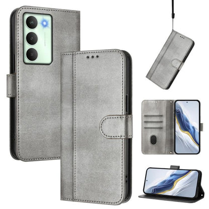 Line Splicing Buckle Retro Leather Phone Case, For Realme P4 Pro 5G, For Realme P4 5G, For Realme 15T 5G Global, For Realme 15 5G / 15 Pro 5G Global, For Realme C71 4G Global, For Realme V70 5G / C75 5G, For Realme Narzo 80 Pro / 14 Pro 5G India       ...