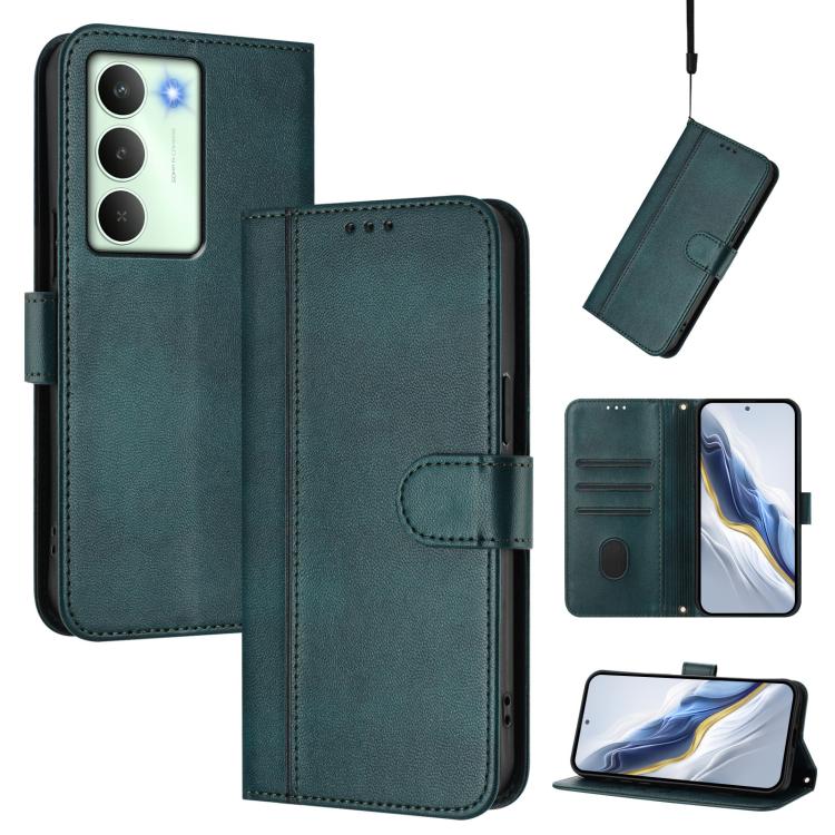 Line Splicing Buckle Retro Leather Phone Case, For Realme P4 Pro 5G, For Realme P4 5G, For Realme 15T 5G Global, For Realme 15 5G / 15 Pro 5G Global, For Realme C71 4G Global, For Realme V70 5G / C75 5G, For Realme Narzo 80 Pro / 14 Pro 5G India       ...