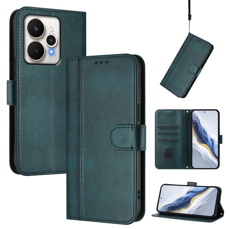 Line Splicing Buckle Retro Leather Phone Case, For Realme P4 Pro 5G, For Realme P4 5G, For Realme 15T 5G Global, For Realme 15 5G / 15 Pro 5G Global, For Realme C71 4G Global, For Realme V70 5G / C75 5G, For Realme Narzo 80 Pro / 14 Pro 5G India       ...