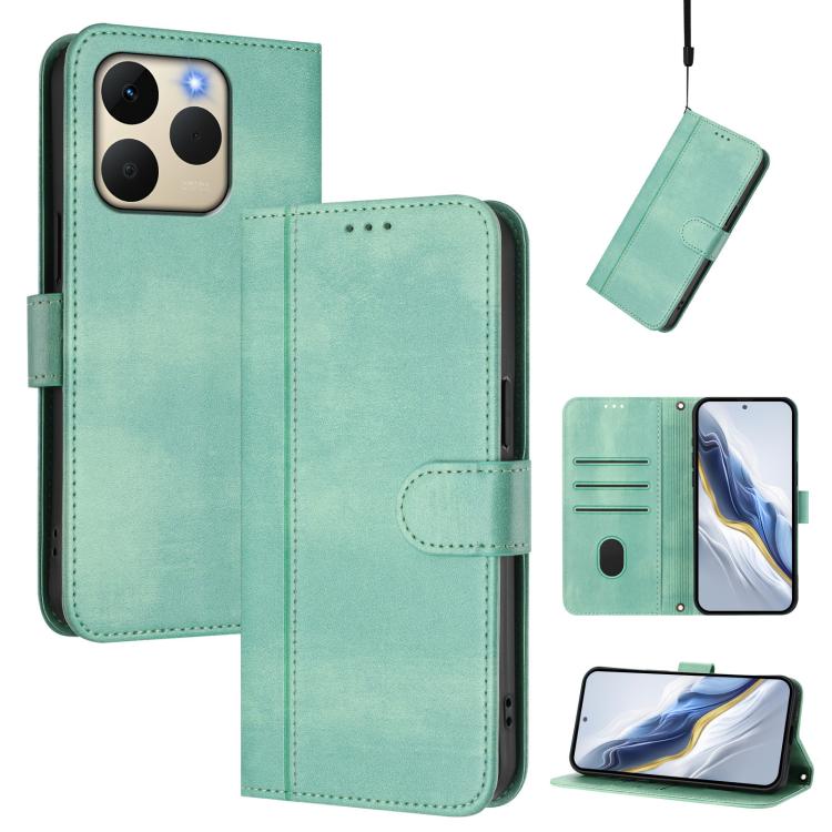 Line Splicing Buckle Retro Leather Phone Case, For Realme P4 Pro 5G, For Realme P4 5G, For Realme 15T 5G Global, For Realme 15 5G / 15 Pro 5G Global, For Realme C71 4G Global, For Realme V70 5G / C75 5G, For Realme Narzo 80 Pro / 14 Pro 5G India       ...