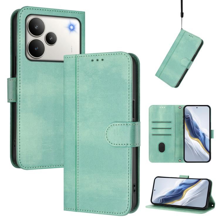 Line Splicing Buckle Retro Leather Phone Case, For Realme P4 Pro 5G, For Realme P4 5G, For Realme 15T 5G Global, For Realme 15 5G / 15 Pro 5G Global, For Realme C71 4G Global, For Realme V70 5G / C75 5G, For Realme Narzo 80 Pro / 14 Pro 5G India       ...