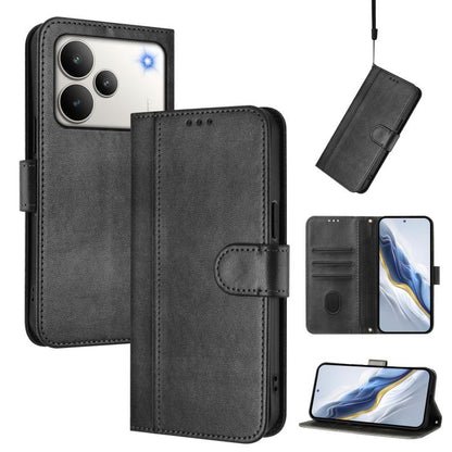 Line Splicing Buckle Retro Leather Phone Case, For Realme P4 Pro 5G, For Realme P4 5G, For Realme 15T 5G Global, For Realme 15 5G / 15 Pro 5G Global, For Realme C71 4G Global, For Realme V70 5G / C75 5G, For Realme Narzo 80 Pro / 14 Pro 5G India       ...