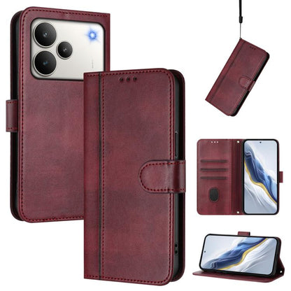 Line Splicing Buckle Retro Leather Phone Case, For Realme P4 Pro 5G, For Realme P4 5G, For Realme 15T 5G Global, For Realme 15 5G / 15 Pro 5G Global, For Realme C71 4G Global, For Realme V70 5G / C75 5G, For Realme Narzo 80 Pro / 14 Pro 5G India       ...