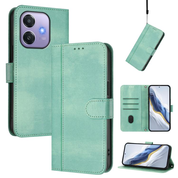 Line Splicing Buckle Retro Leather Phone Case, For OPPO A5 5G Global, For OPPO Reno14 Pro Global, For OPPO Reno14 Global, For OPPO Find X8s+ 5G, For OPPO Find X8s 5G, For OPPO Find X8 Ultra 5G, For OPPO F29 5G Global, For OPPO A5 Pro 5G Global         ...