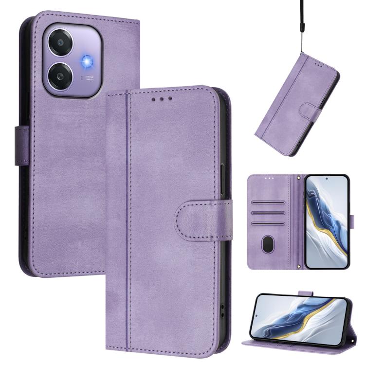 Line Splicing Buckle Retro Leather Phone Case, For OPPO A5 5G Global, For OPPO Reno14 Pro Global, For OPPO Reno14 Global, For OPPO Find X8s+ 5G, For OPPO Find X8s 5G, For OPPO Find X8 Ultra 5G, For OPPO F29 5G Global, For OPPO A5 Pro 5G Global         ...