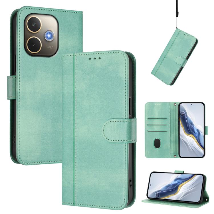 Line Splicing Buckle Retro Leather Phone Case, For OPPO A5 5G Global, For OPPO Reno14 Pro Global, For OPPO Reno14 Global, For OPPO Find X8s+ 5G, For OPPO Find X8s 5G, For OPPO Find X8 Ultra 5G, For OPPO F29 5G Global, For OPPO A5 Pro 5G Global         ...