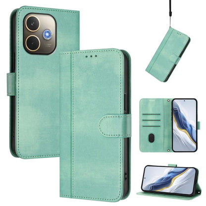 Line Splicing Buckle Retro Leather Phone Case, For OPPO A5 5G Global, For OPPO Reno14 Pro Global, For OPPO Reno14 Global, For OPPO Find X8s+ 5G, For OPPO Find X8s 5G, For OPPO Find X8 Ultra 5G, For OPPO F29 5G Global, For OPPO A5 Pro 5G Global         ...