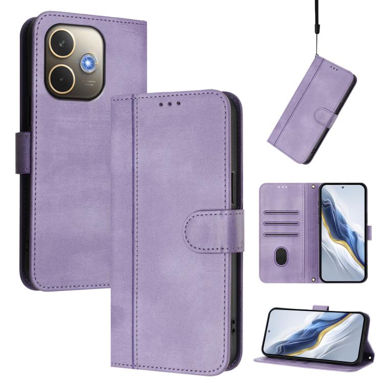 Line Splicing Buckle Retro Leather Phone Case, For OPPO A5 5G Global, For OPPO Reno14 Pro Global, For OPPO Reno14 Global, For OPPO Find X8s+ 5G, For OPPO Find X8s 5G, For OPPO Find X8 Ultra 5G, For OPPO F29 5G Global, For OPPO A5 Pro 5G Global         ...