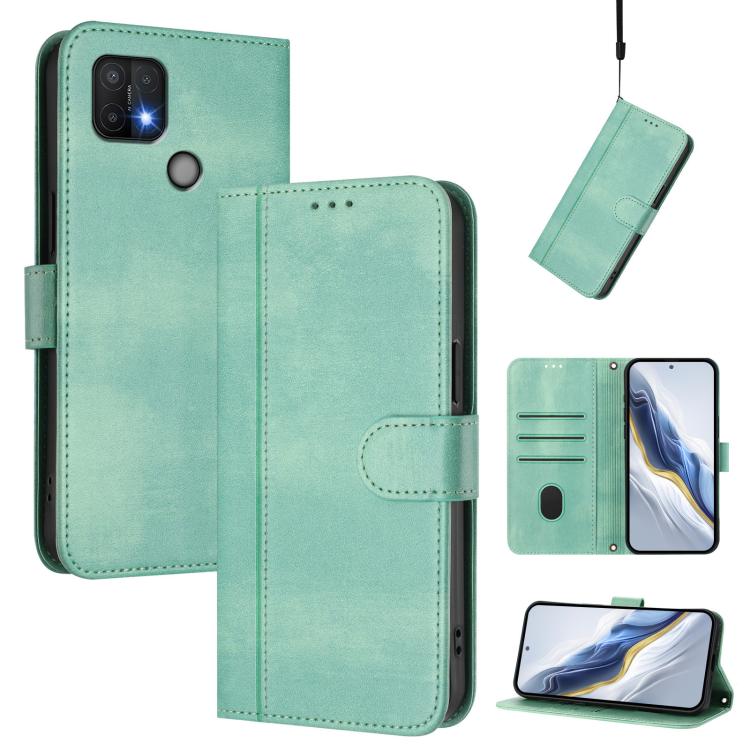 Line Splicing Buckle Retro Leather Phone Case, For OPPO A16e, For OPPO Find X5 Pro, For OPPO Find X5, For OPPO Reno7 5G Global / Find X5 Lite, For OPPO A56 5G / A55 5G / A54 4G, For OPPO A74 4G / F19 / A95 4G Global, For OPPO F19 Pro / Reno5 F         ...
