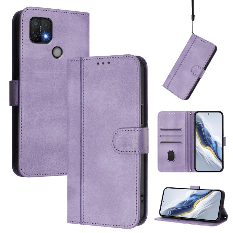 Line Splicing Buckle Retro Leather Phone Case, For OPPO A16e, For OPPO Find X5 Pro, For OPPO Find X5, For OPPO Reno7 5G Global / Find X5 Lite, For OPPO A56 5G / A55 5G / A54 4G, For OPPO A74 4G / F19 / A95 4G Global, For OPPO F19 Pro / Reno5 F         ...