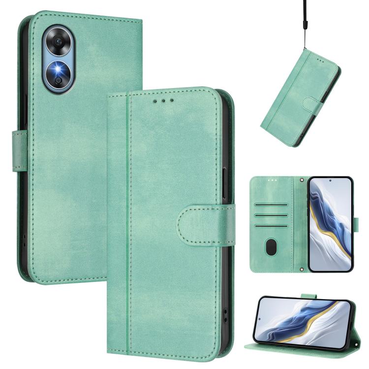 Line Splicing Buckle Retro Leather Phone Case, For OPPO Find X6 Pro 5G, For OPPO Find X6 5G, For OPPO A1 Pro 5G / Reno8 T 5G Global, For OPPO Reno8 4G / Reno7 4G Global, For OPPO A57 4G / A77 4G / A57s 4G Global, For OPPO Reno9 5G / Reno9 Pro 5G       ...